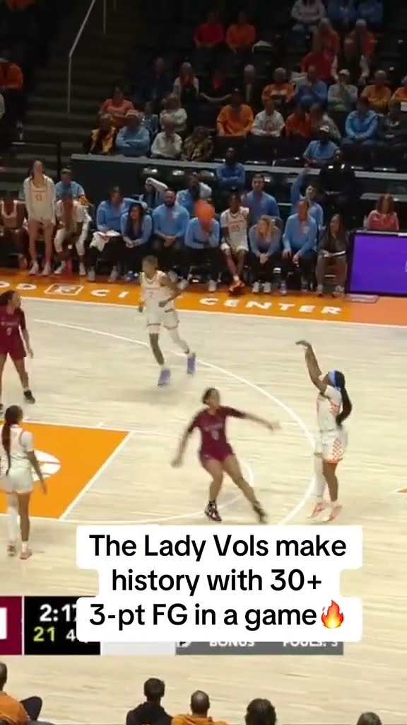 The Lady Vols GO OFF for 30 3-pointers ?