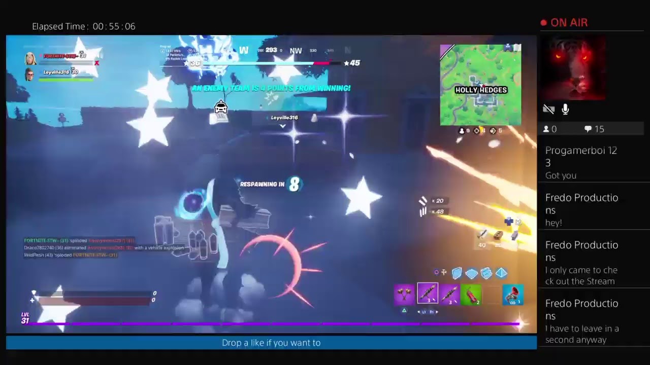 Completing my Explosive Weapon Elimination Punchcard, 1st Person?!?! [Fortnite Season 4]