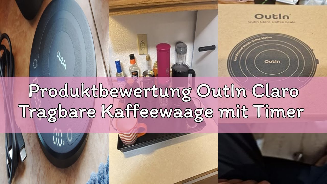 Produktbewertung OutIn Claro Tragbare Kaffeewaage mit Timer - Digitale Espresso Waage 2kg/0,1g, Mini