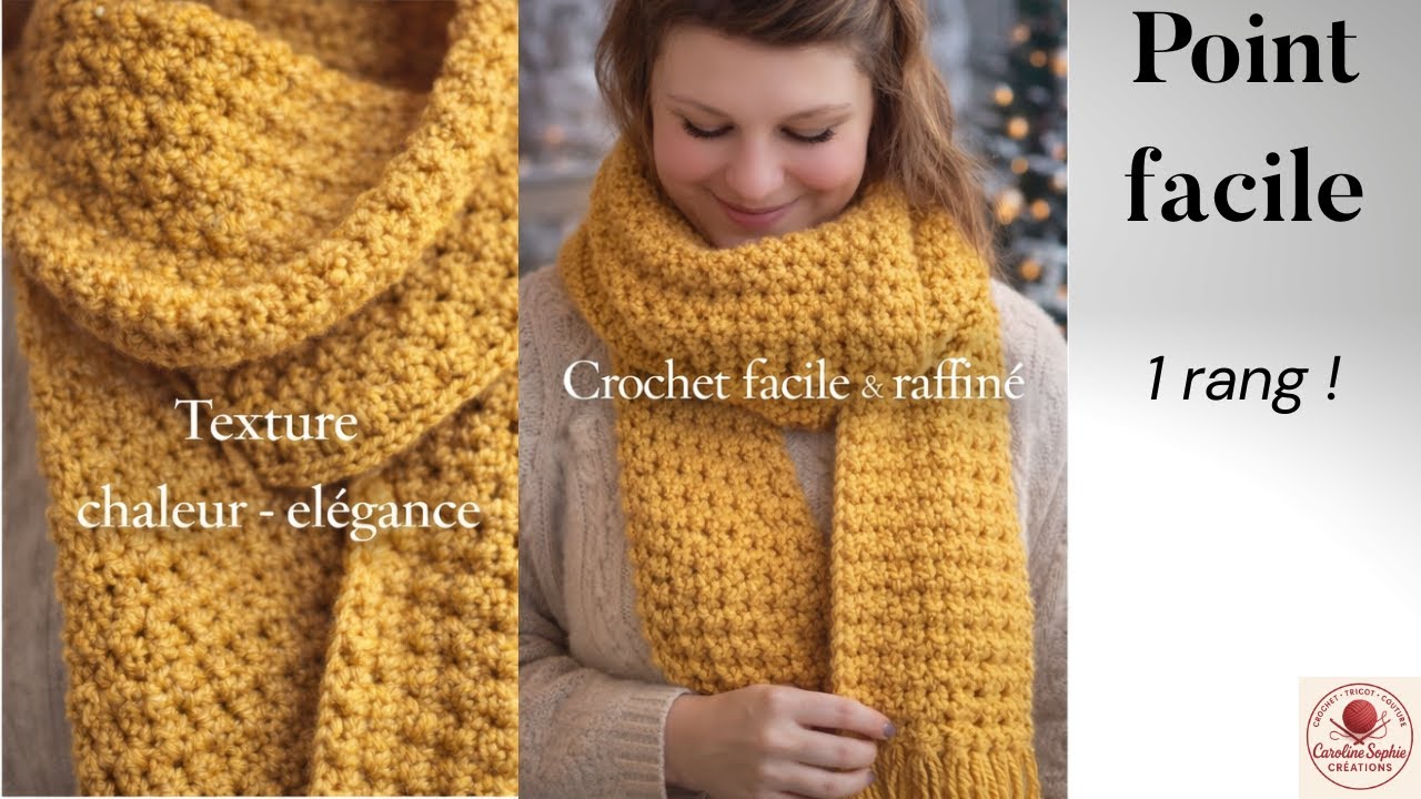 TUTO POINT ÉCHARPE | Crochet facile pour écharpe / snood