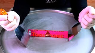 Toblerone ice cream rolls street food - ايس كريم رول على الصاج توبليرون