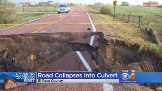 Road Collapse Swallows Cars, Firetruck