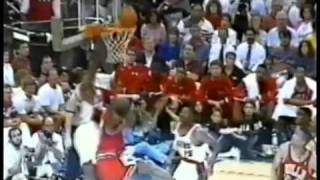 Clyde Drexler Poster Attempt on Michael Jordan vs Bulls Game 4 '92 Finals