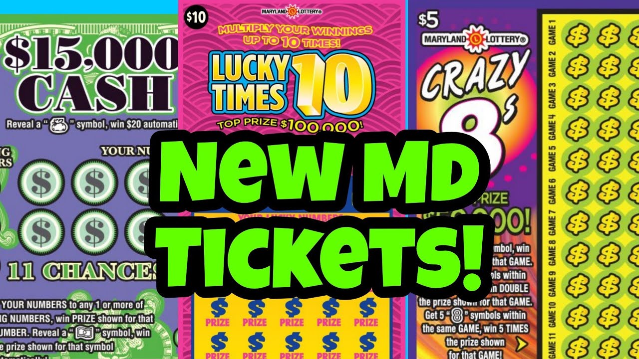 New Md Lottery Scratch Off Tickets 15,000 Cash, Lucky Times 10