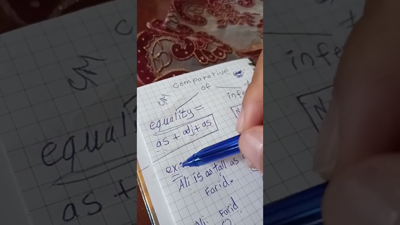 ملخص درس comparative of equality and inferiority للسنة رابعة متوسط