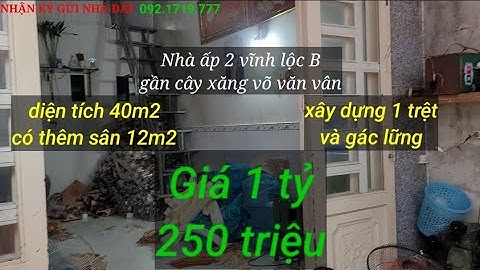 Nhà 40m2 dân cư hiện hữu ấp 2 vĩnh lộc B, gần cây xăng võ văn vân Giá 1 tỷ 250 triệu | 0585888876