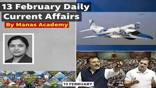 Daily Current Affairs | 13 February , 2026 || GPSC, PSI, DySO, STI Preparation || Manas Academy