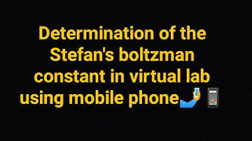 determination of Stefan