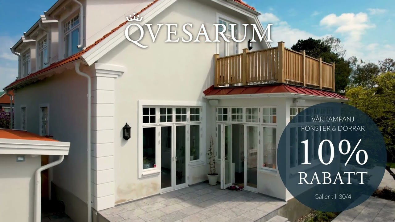 Vårkampanj 2025 med 10% rabatt på fönster & dörrar | Enkeldörrar & pardörrar i klassisk stil.
