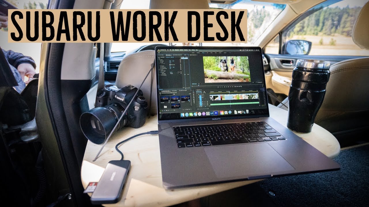 DIY Laptop Car Desk in Subaru Outback 