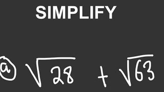 SIMPLFYING SURDS