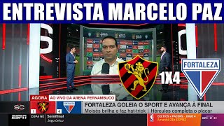 SPORT 1 X 4 FORTALEZA ENTREVISTA MARCELO PAZ APOS A PARTIDA