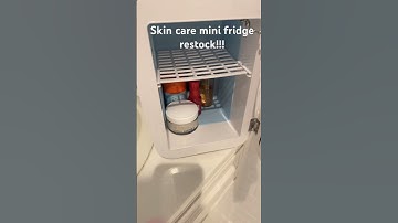 Skin care mini fridge restock #skincare #asthetic #skincareroutine #glowrecipe #minifridge #restock