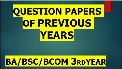 BA/BSc/BCom 3rd year