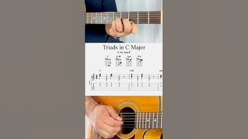 Fingerstyle triads in C! Fingerpicking a popular chord progression in C using triads with tablature!