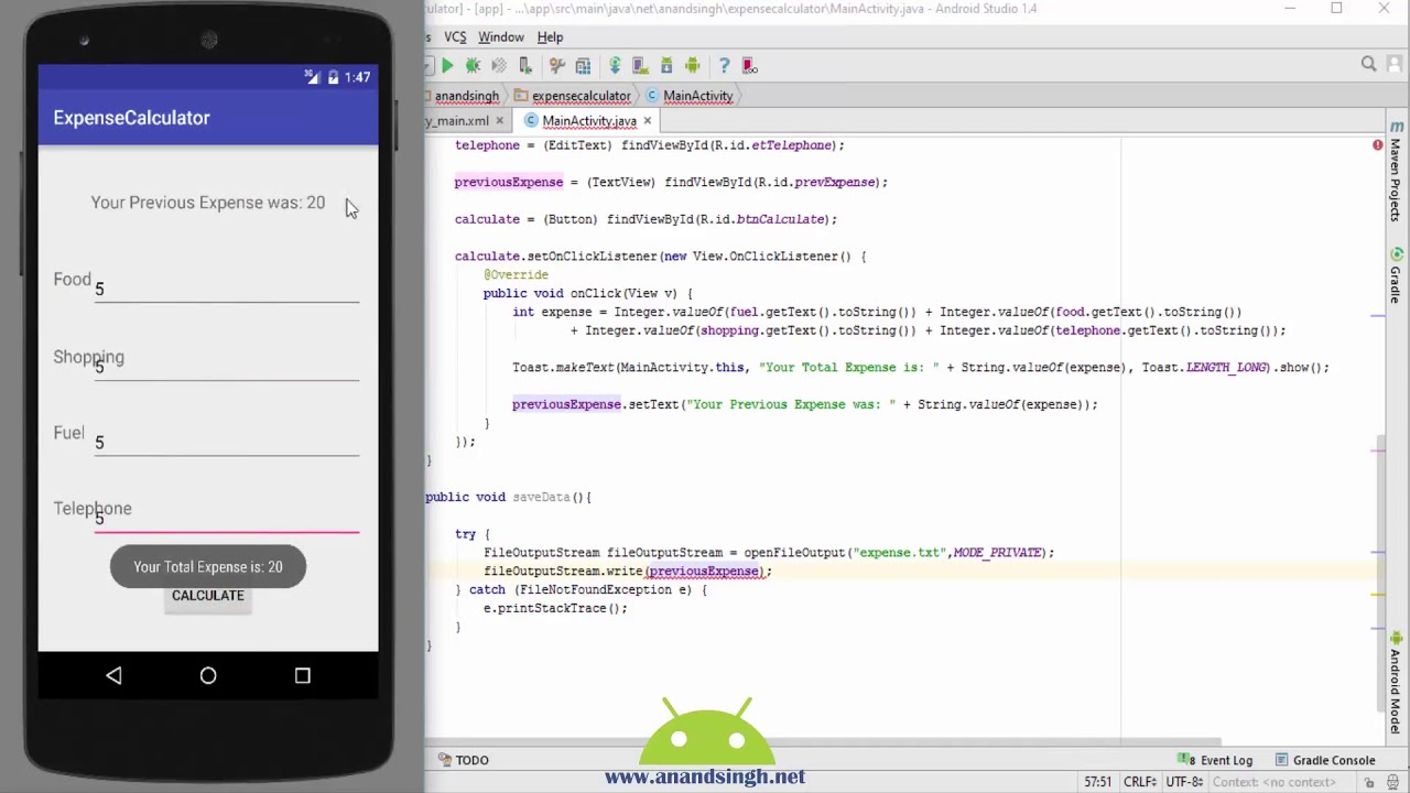 Android Internal Storage Tutorial in Hindi #15 - YouTube