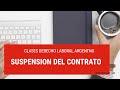 CLASES DE DERECHO LABORAL ARGENTINO UNIDAD 9 SUSPENSION DEL CONTRATO DE TRABAJO