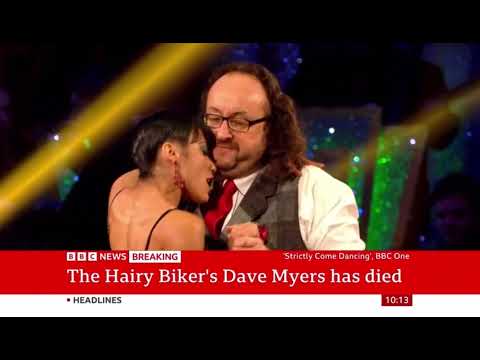 BBC News announce the death of Dave Myers, one half the Hairy Bikers who has died at the age of 66
