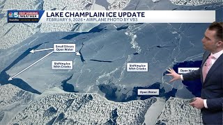 Lake Champlain 99 percent frozen as of February 9, 2026 (02-09-26)