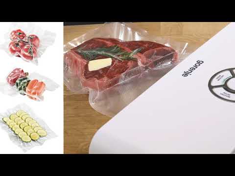 Вакууматор Gorenje VS120W, вакуумный упаковщик для продуктов бытовой, для дома. Вакуумные пакеты в комплекте, видео 1