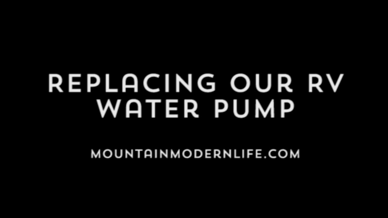 Replacing Our RV Water Pump - YouTube