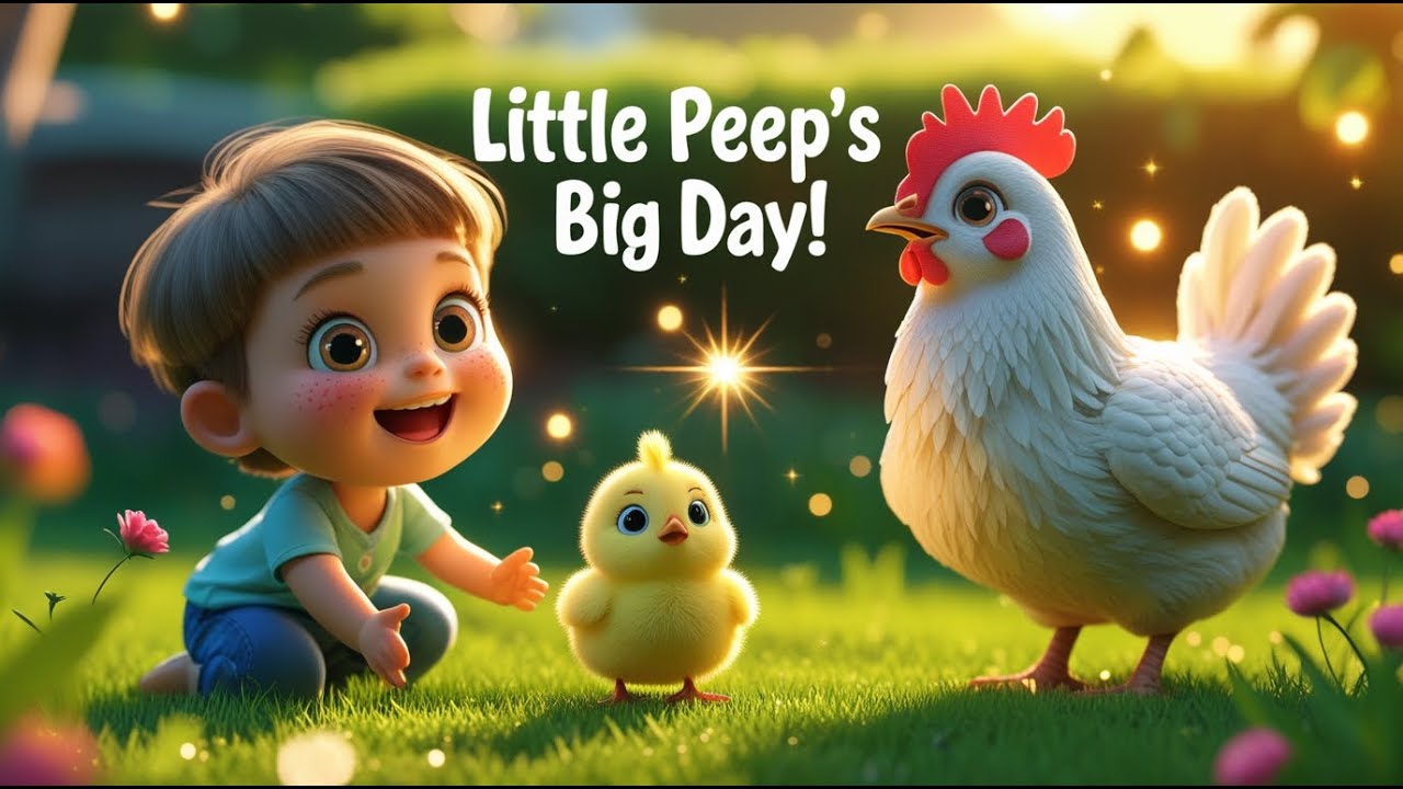 Little Peep’s Big Day 🐥 | Cute Baby Chick Poem for Kids | Fun Nursery Rhyme