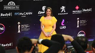 شاهد اطلالة هبة مجدى فى افتتاح مهرجان القاهرة السينمائى