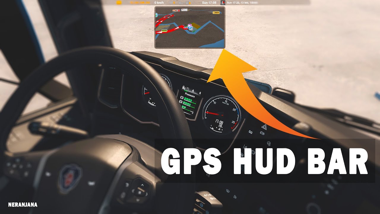 Passende brud Ernæring Euro Truck Simulator 2 Mods | GPS Hud in Top & 3 Variant GPS Background |  ETS2 Mods v1.40 - YouTube