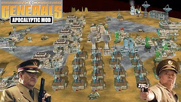 CHINA TANK ARMY VS CHINA ARTILLERY! C&C Generals Zero Hour Apocalyptic 2.2