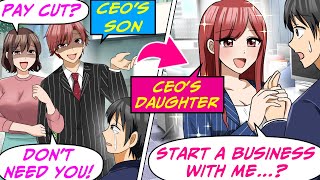 Salary Decreases, CEO Son Steals GF & I’m Fired! But CEO Daughter's On My Side... [RomCom Manga Dub]