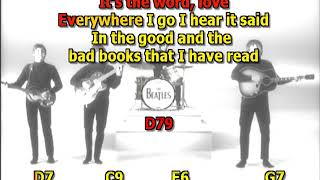 The word Beatles best karaoke instrumental lyrics chords cover guitar tab & chords by Mizo beat. PDF & Guitar Pro tabs.