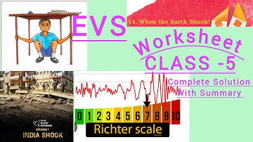 Best Worksheet with Solution|When the Earth Shook|EVS|Chapter -14|Class -5|