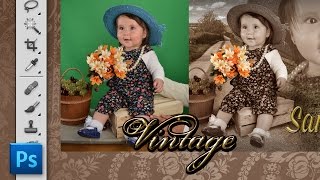 Fondo Vintage Para Bebe En Photoshop Youtube