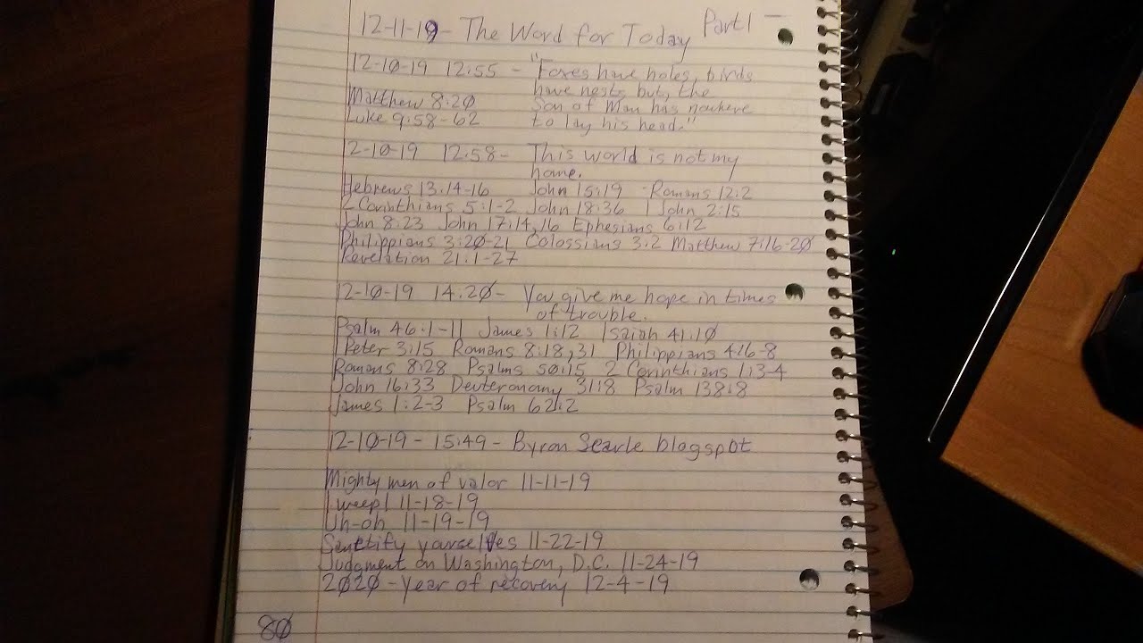 121119  The Word for Today Part 1  YouTube