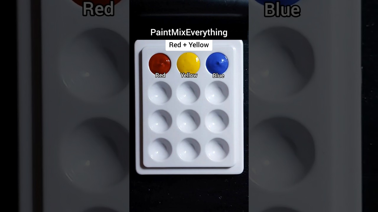 Mixing Primary Colors - Red, Yellow and Blue Acrylic Paint | How to Mix Acrylic Paint? 🎨🖌️