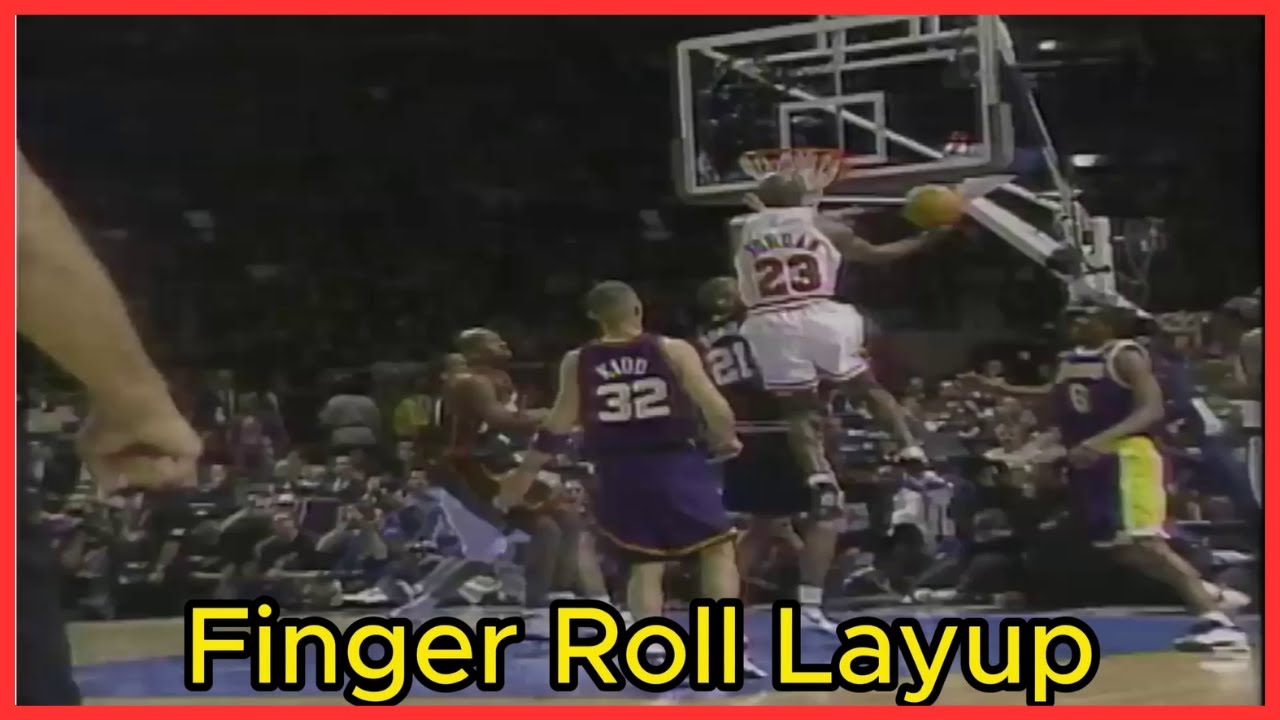 Michael Jordan Amazing Finger Roll Layup Over Tim Duncan - YouTube