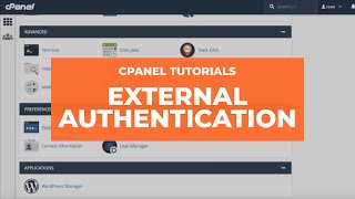 cpanel tutorials -  external authentication