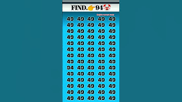 Find 👉 94 🤔 odd number puzzle 🧩 #quiz #puzzle #iqtest #quiztime #find #gkquestion #maths #paheliyan