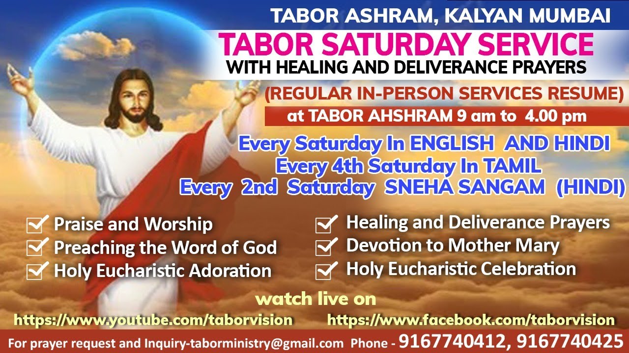 SATURDAY SERVICE HEALING AND DELIVERANCE PRAYER TABOR ASHRAM KALYAN