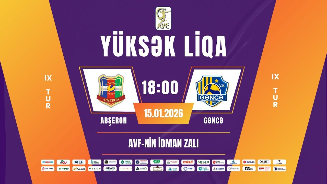 AÇ YÜKSƏK LİQA | IX TUR | ABŞERON - GƏNCƏ | QADINLAR ( 15.01.2026 )