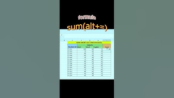 Master Excel: The Ultimate Sum Shortcut Trick Revealed! #excel #shortvideo #exceltips#shorts
