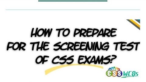 Tips for Preparing CSS Screening Test | Sir Asim Raza (PAS)