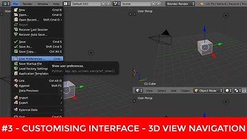Customizing interface and 3d navigation #3 | Blender Complete Course For Beginners In Urdu/Hindi