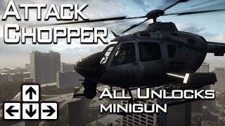 Battlefield Hardline Attack Helicopter Gameplay - All Unlocks - Rogue Chopper w/ Minigun