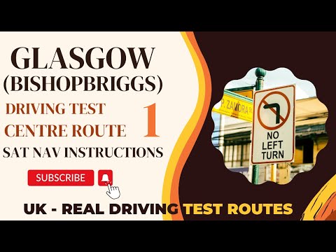 Bishopbriggs Driving Test Centre Route 1 With Sat Nav Instructions | 4K