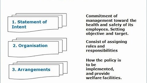health and safety policy sections