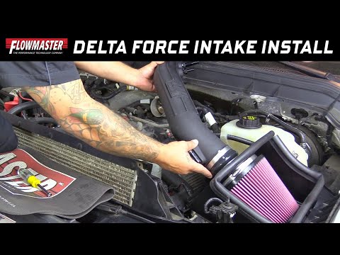 2011-16 Ford F250 & F350 6.2L-설치 : Flowmaster Delta Force Cold Air Intake 615128