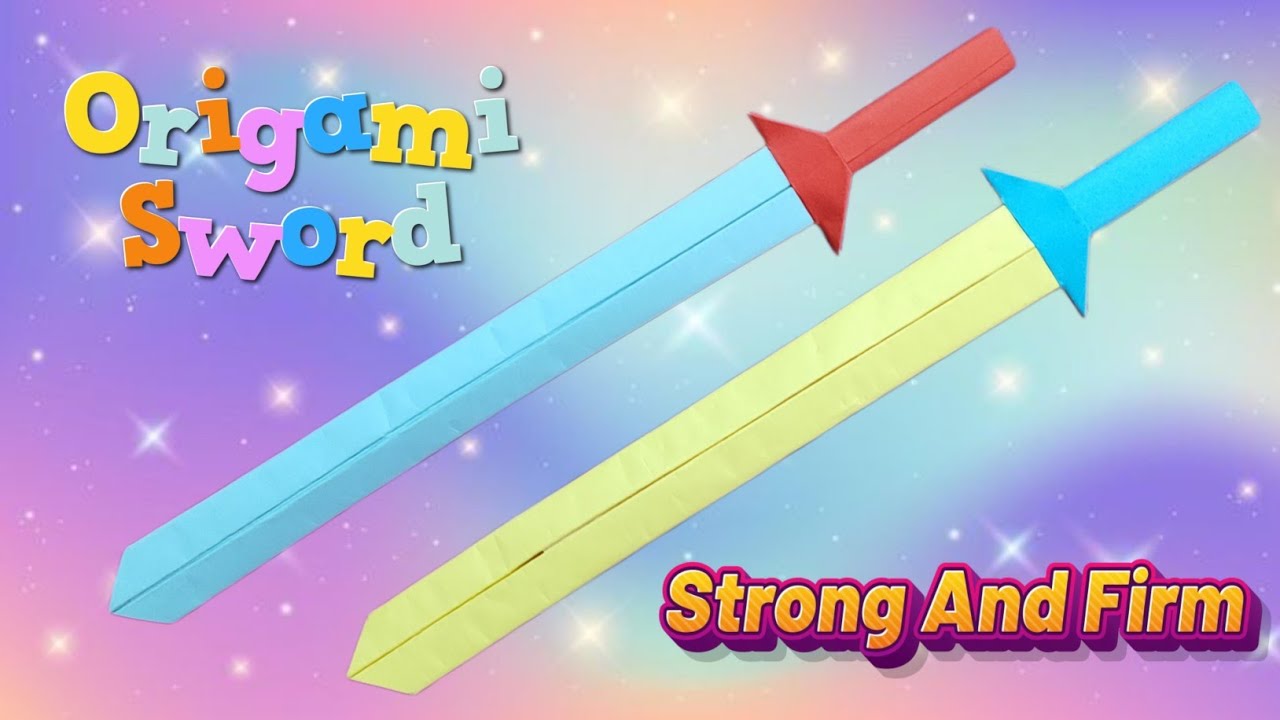 How to make a strong paper SWORD | Easy origami sword | Paper craft ...