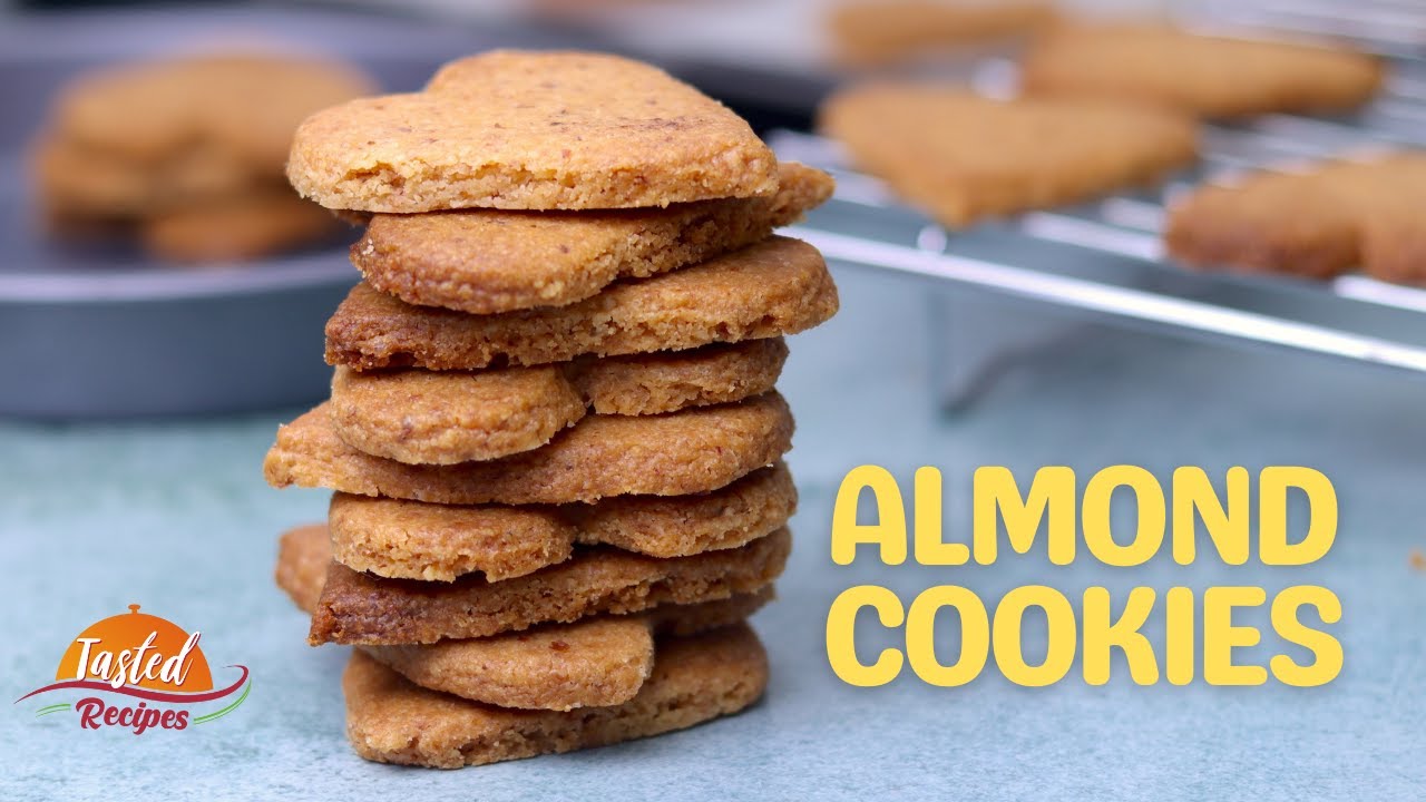 How to Make Almond Cookies | Easy Cookies Recipe with Only 4 Ingredients | Tasted Recipes