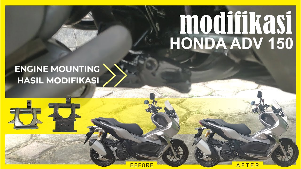 Modifikasi Engine Mounting Honda ADV 150 | Undur-Undur (Detail) - YouTube